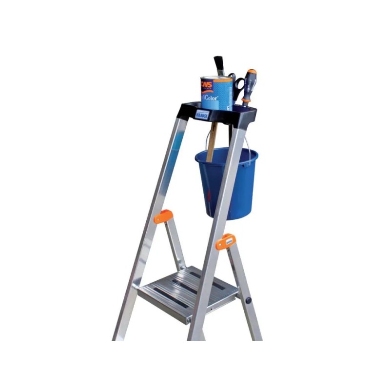 Стремянка Krause Safety 128973 алюминиевая, 1х7 ступеней