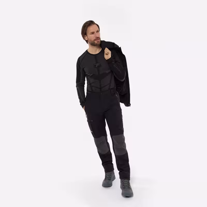 Брюки мужские Finntrail Tactic 4609 Graphite, ткань Софтшелл, черный, размер 44-46 (S), 165-175 см