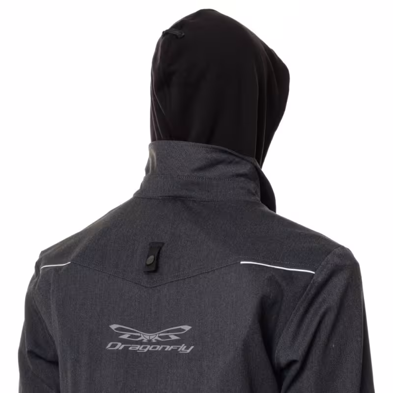Моторубашка Dragonfly Streetfighter Graphite с защитой 2024, черный, размер S