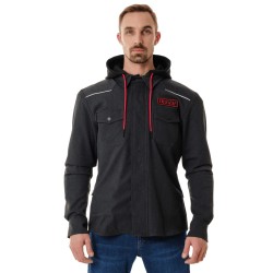 Моторубашка Dragonfly Streetfighter Graphite с защитой 2024, черный, размер L