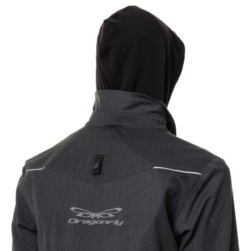 Моторубашка Dragonfly Streetfighter Graphite с защитой 2024, черный, размер L