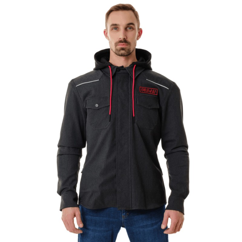 Моторубашка Dragonfly Streetfighter Graphite с защитой 2024, черный, размер XL