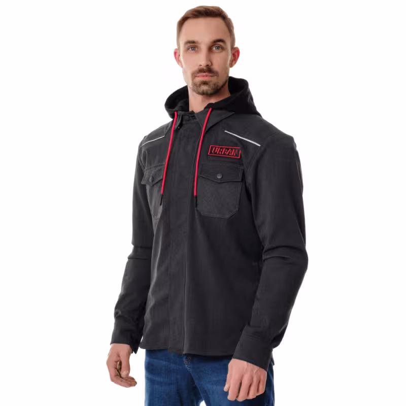 Моторубашка Dragonfly Streetfighter Graphite с защитой 2024, черный, размер XL