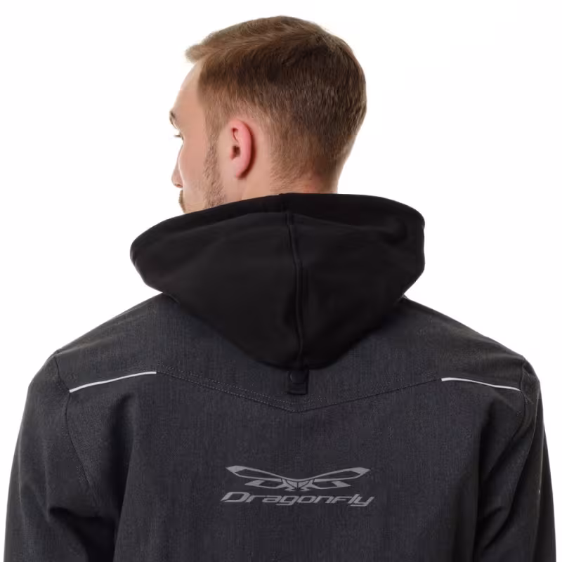 Моторубашка Dragonfly Streetfighter Graphite с защитой 2024, черный, размер XL