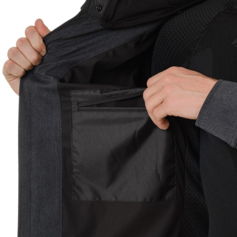 Моторубашка Dragonfly Streetfighter Graphite с защитой 2024, черный, размер XL