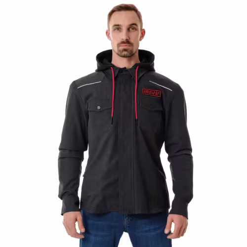 Моторубашка Dragonfly Streetfighter Graphite с защитой 2024, черный, размер XXL