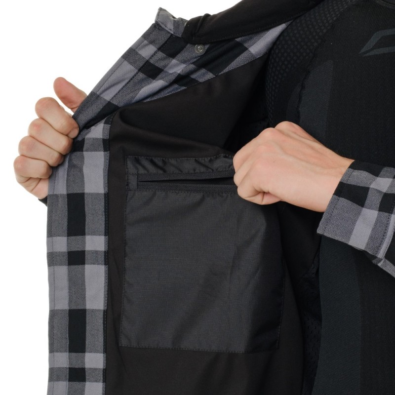 Моторубашка Dragonfly Streetfighter Grey с защитой 2024, серый, размер XL