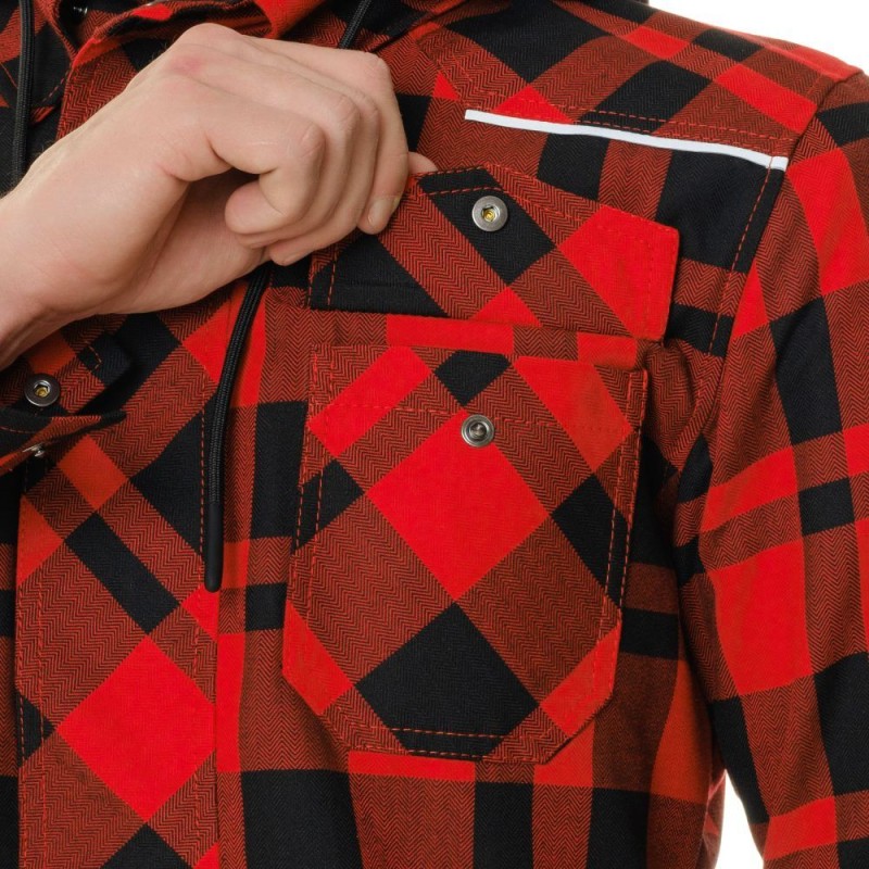 Моторубашка Dragonfly Streetfighter Red с защитой 2024, красный, размер XL