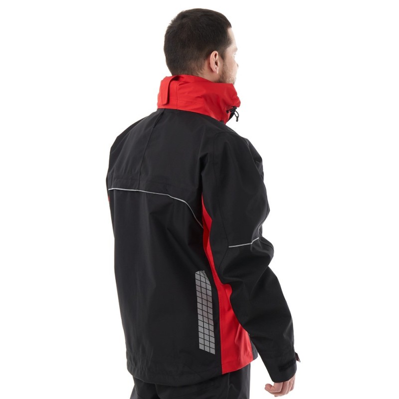 Куртка мужская Dragonfly Quad Pro Black - Red 2023, мембрана, красный/черный, размер M, 176 см