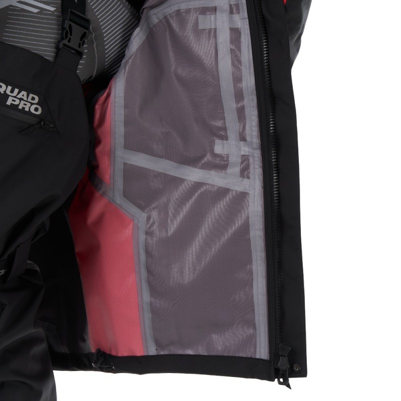 Куртка мужская Dragonfly Quad Pro Black - Red 2023, мембрана, красный/черный, размер M, 176 см