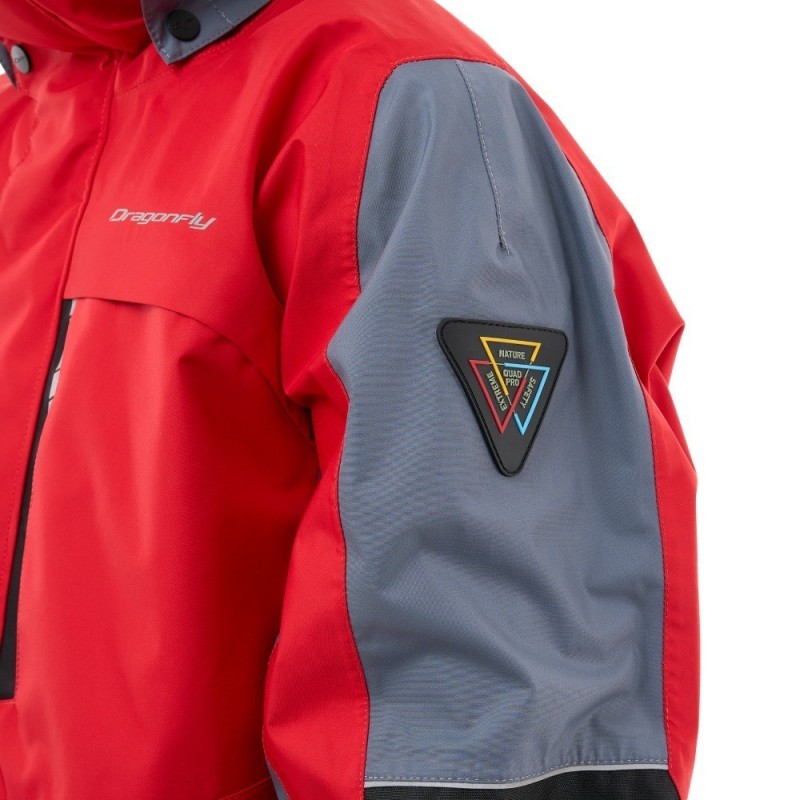 Куртка мужская Dragonfly Quad Pro Red - Grey 2024, мембрана, красный/серый, размер S, 170 см