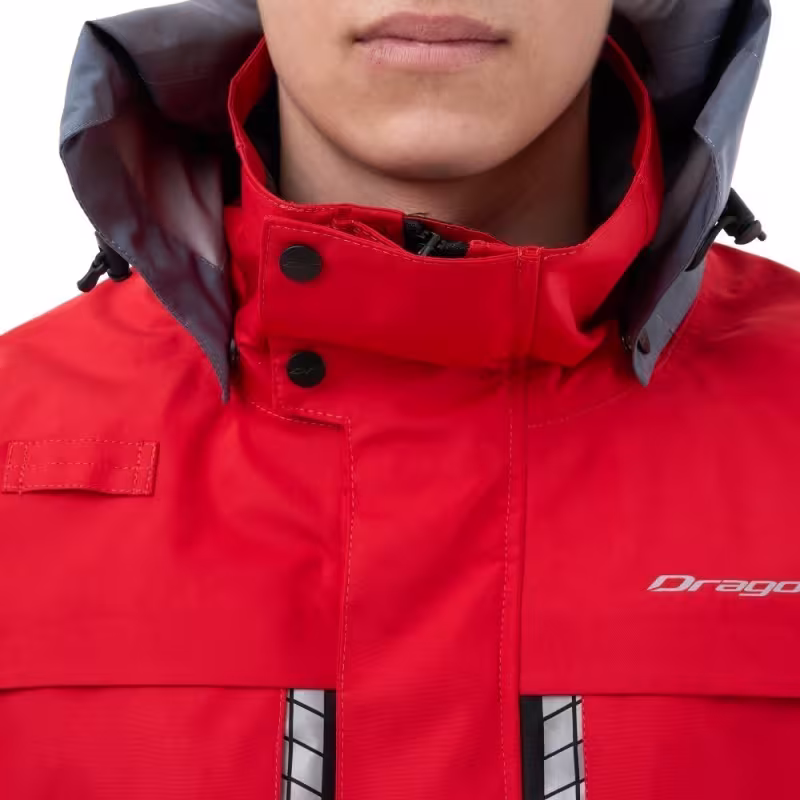 Куртка мужская Dragonfly Quad Pro Red - Grey 2024, мембрана, красный/серый, размер M, 176 см