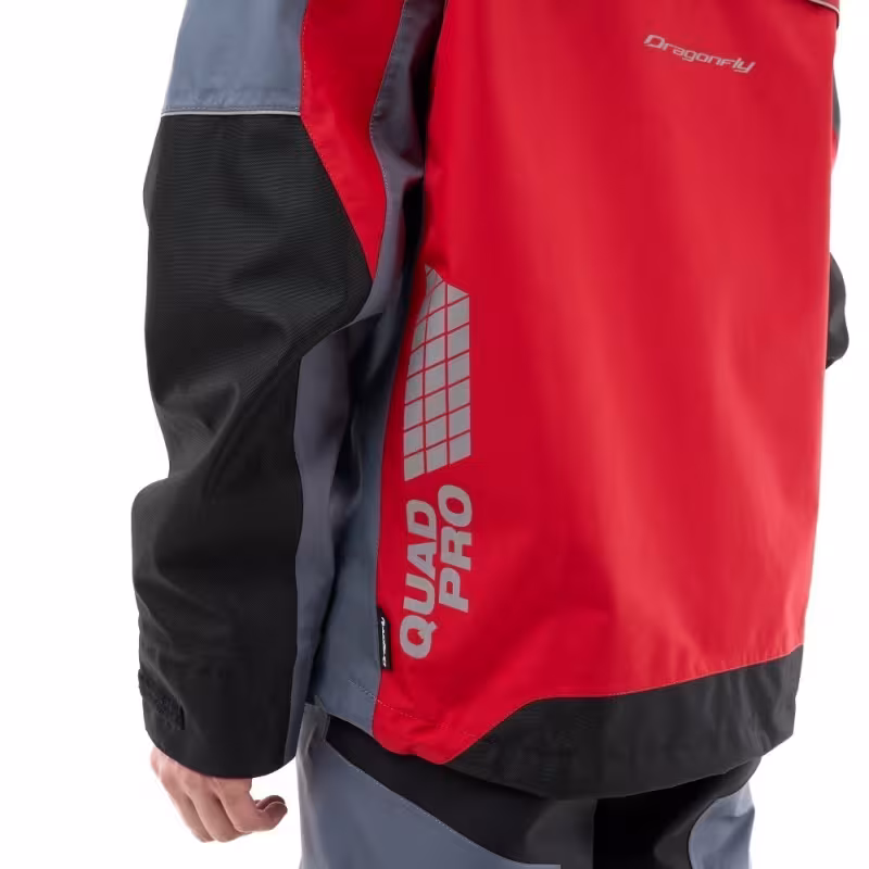 Куртка мужская Dragonfly Quad Pro Red - Grey 2024, мембрана, красный/серый, размер L, 182 см