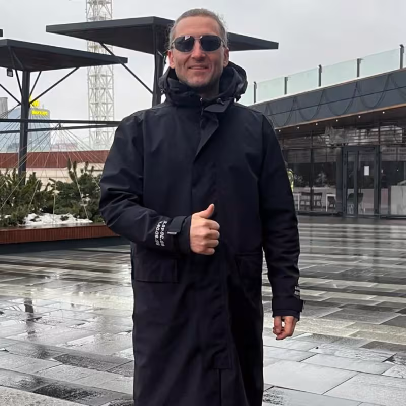 Плащ-дождевик Dragonfly Raincoat 2.0 2024, черный, размер XXL