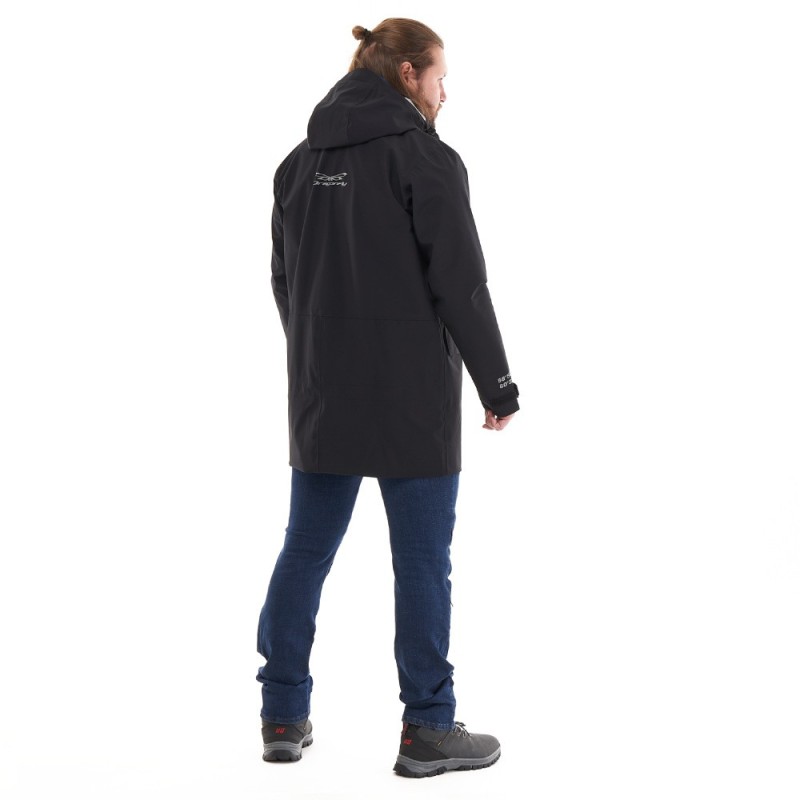 Плащ-дождевик Dragonfly Raincoat 2.0 2024, черный, размер XXL
