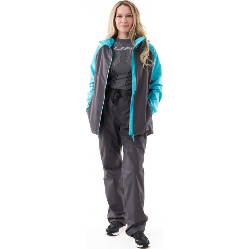Костюм женский Dragonfly Active 2.0 Graphite - Blue 2023, мембрана DFTEX, черный/синий, размер L, 176 см
