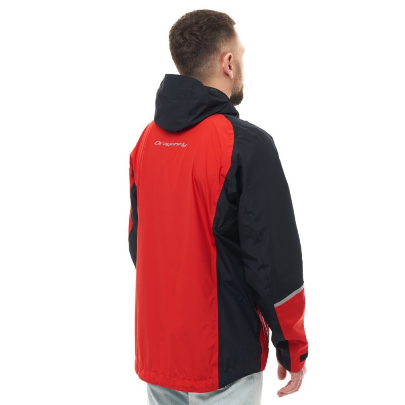 Куртка-дождевик Dragonfly Team 2.0 Black - Red 2023, мембрана, черный/красный, размер XL, 188 см
