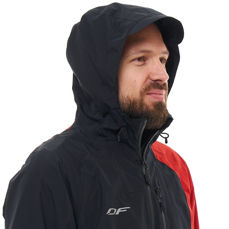 Куртка-дождевик Dragonfly Team 2.0 Black - Red 2023, мембрана, черный/красный, размер XL, 188 см
