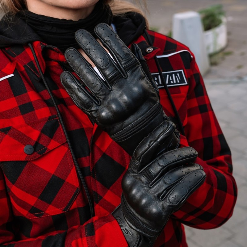 Мотоперчатки Dragonfly Street, кожа, черный, размер XL