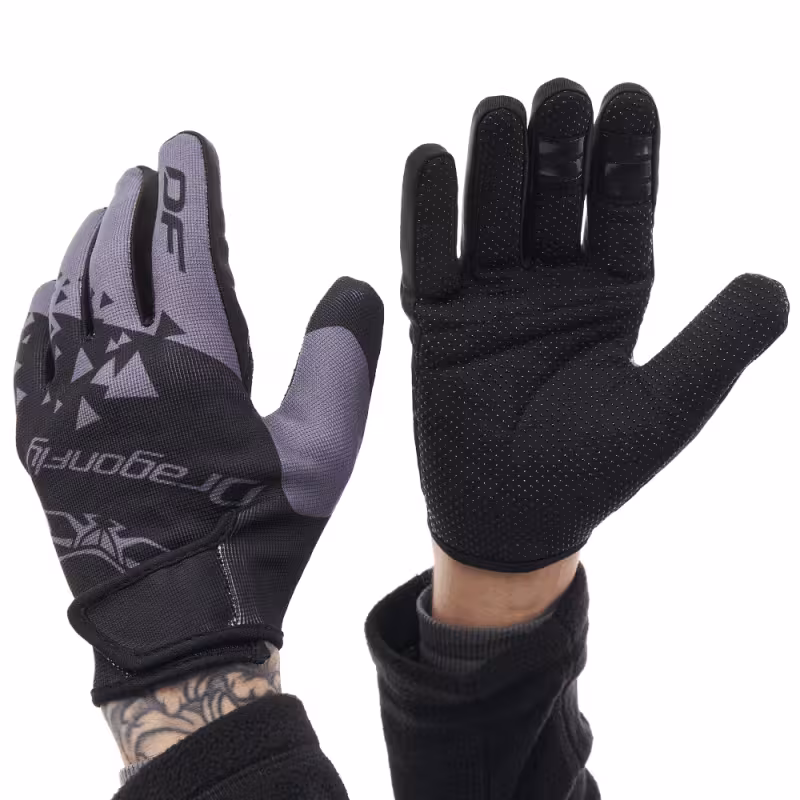 Мотоперчатки Dragonfly Cross, полиэстер, черный/серый, размер L