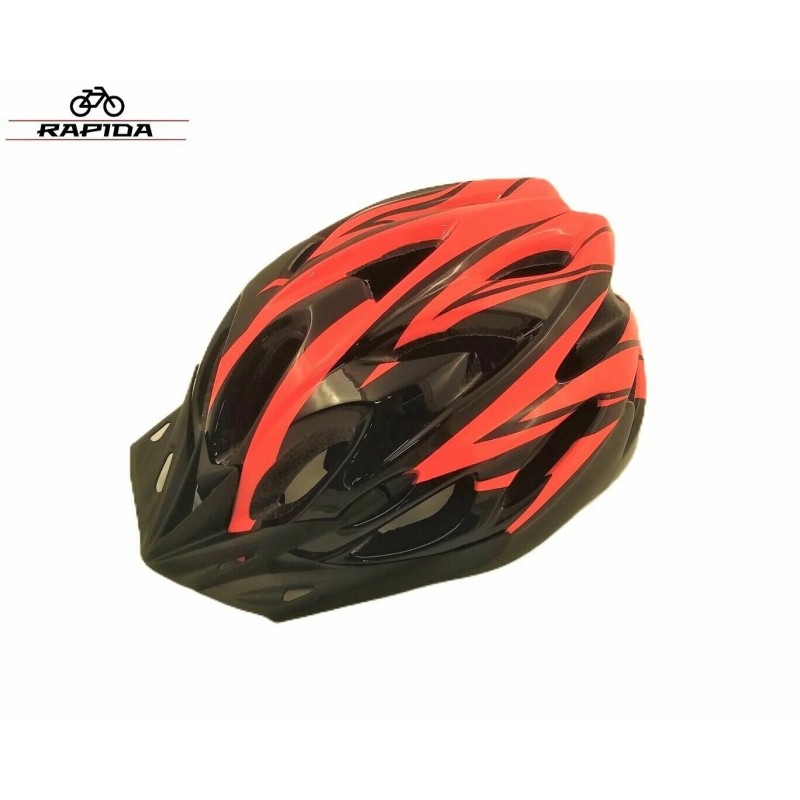 Велошлем Rapida XS-607, черный/оранжевый, размер M-L