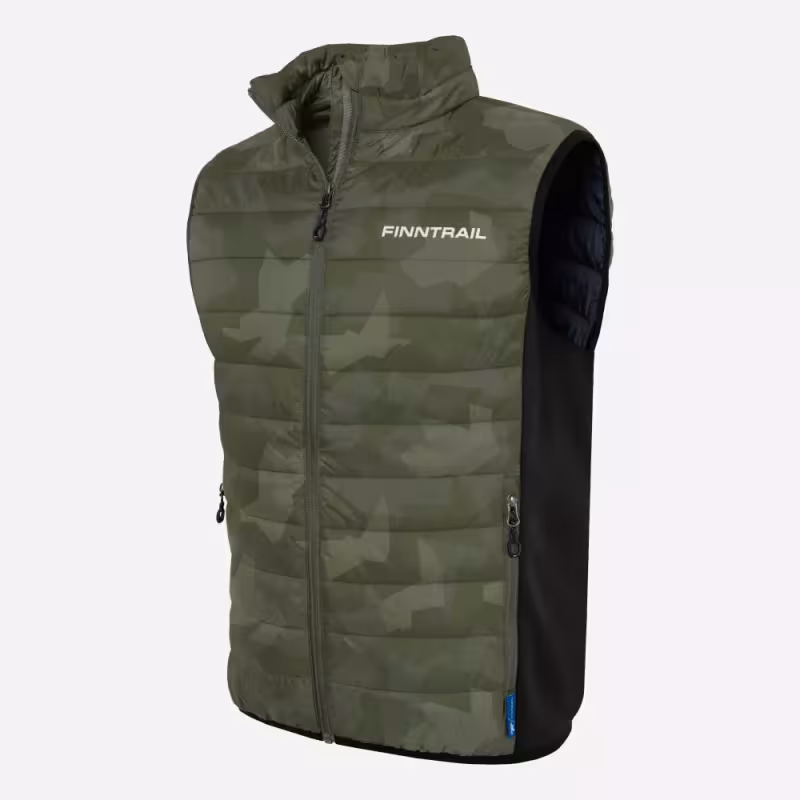 Жилет мужской Finntrail Master Vest 1506 CamoShadowGreen, полиэстер, зеленый, размер XS
