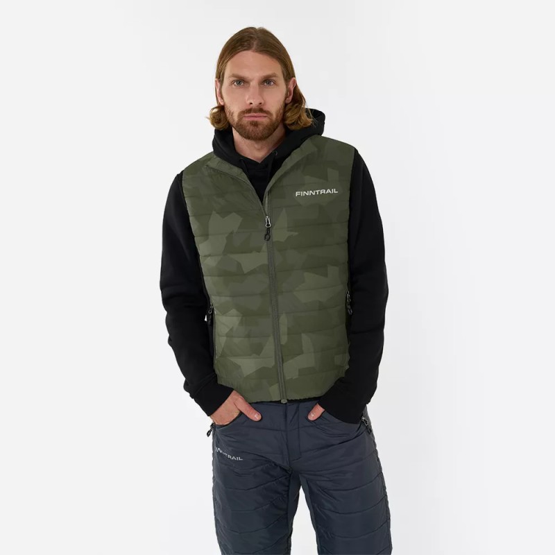 Жилет мужской Finntrail Master Vest 1506 CamoShadowGreen, полиэстер, зеленый, размер XS