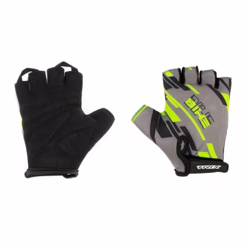 Велоперчатки Trix Nw, серый/зеленый, размер L