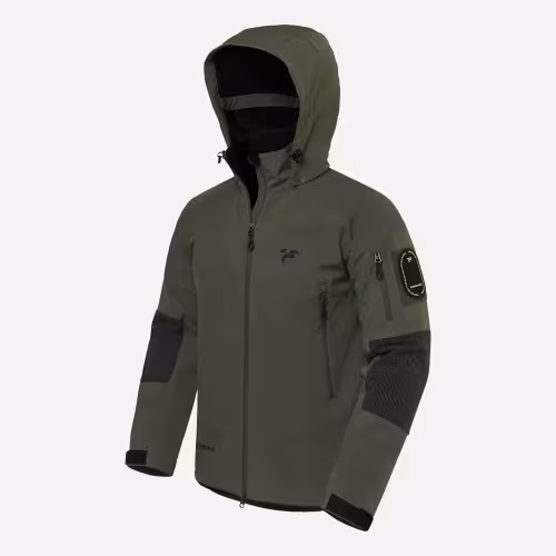 Куртка мужская Finntrail Tactic 1323 khaki, ткань Софтшелл, хаки, размер 58-60 (XXL), 185-195 см