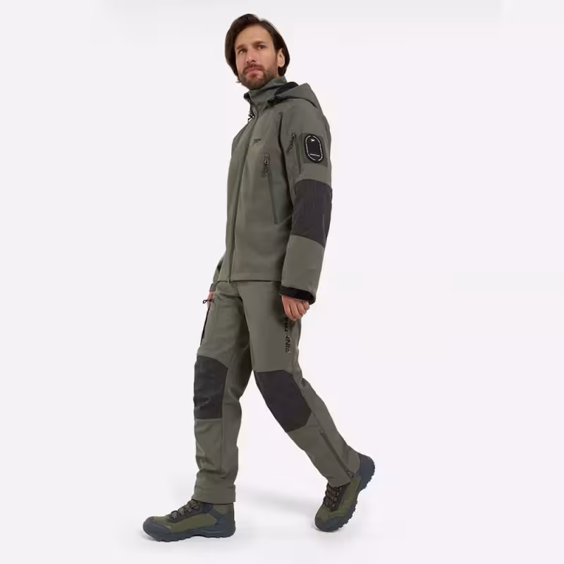 Куртка мужская Finntrail Tactic 1323 khaki, ткань Софтшелл, хаки, размер 58-60 (XXL), 185-195 см