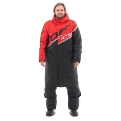 Пальто зимнее мужское Dragonfly Race Coat Red 2023, мембрана DFTEX, красный/черный, размер XL