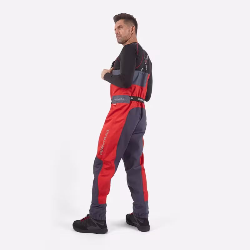 Полукомбинезон-вейдерсы мужской Finntrail Aquamaster New 1536 Red, мембрана Hard-Tex, красный, размер 50-52 (LL), 185-195 см