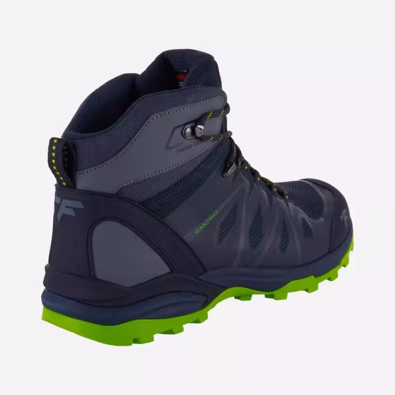 Ботинки мужские треккинговые Finntrail Raid 5171 AppleGreen, черный/зеленый, размер 41