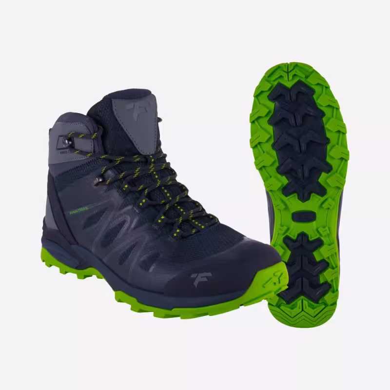 Ботинки мужские треккинговые Finntrail Raid 5171 AppleGreen, черный/зеленый, размер 41