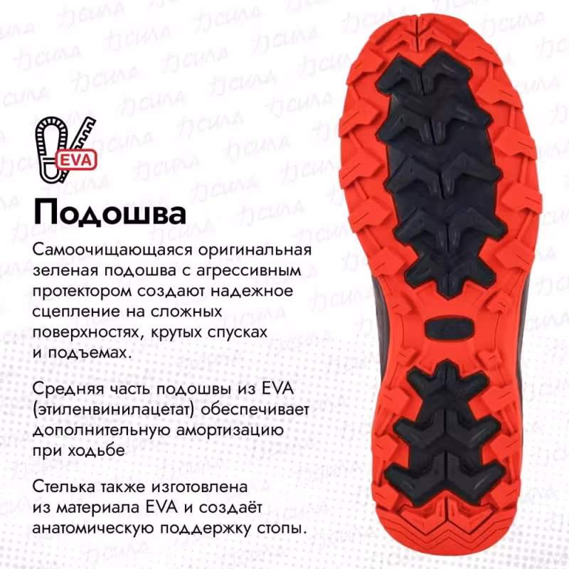 Ботинки мужские треккинговые Finntrail Raid 5171, черный/красный, размер 40