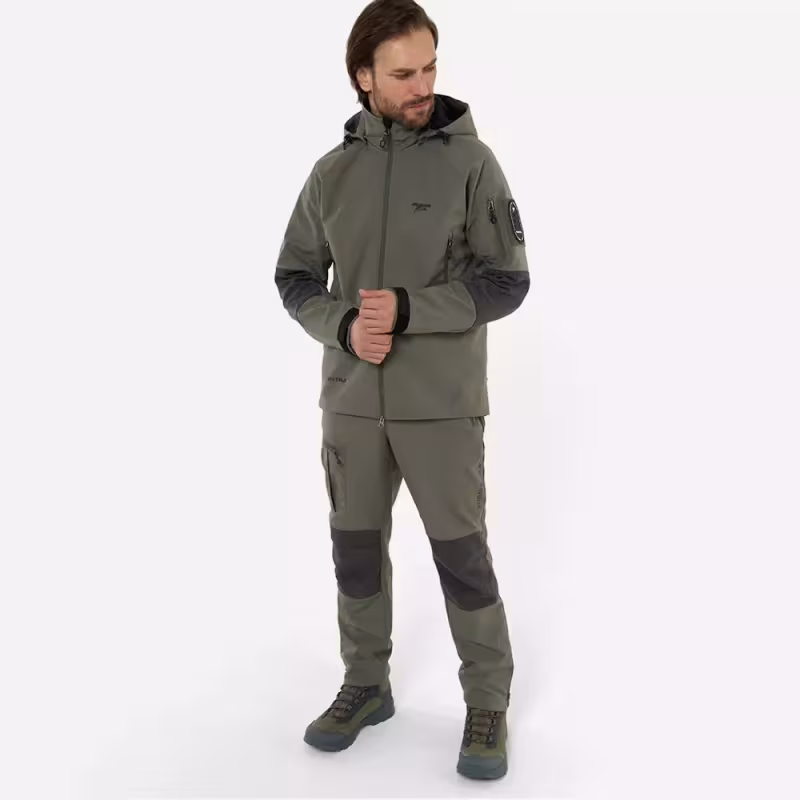 Брюки мужские Finntrail Tactic 4609 Khaki, ткань Софтшелл, хаки, размер 58-60 (XXL), 185-195 см