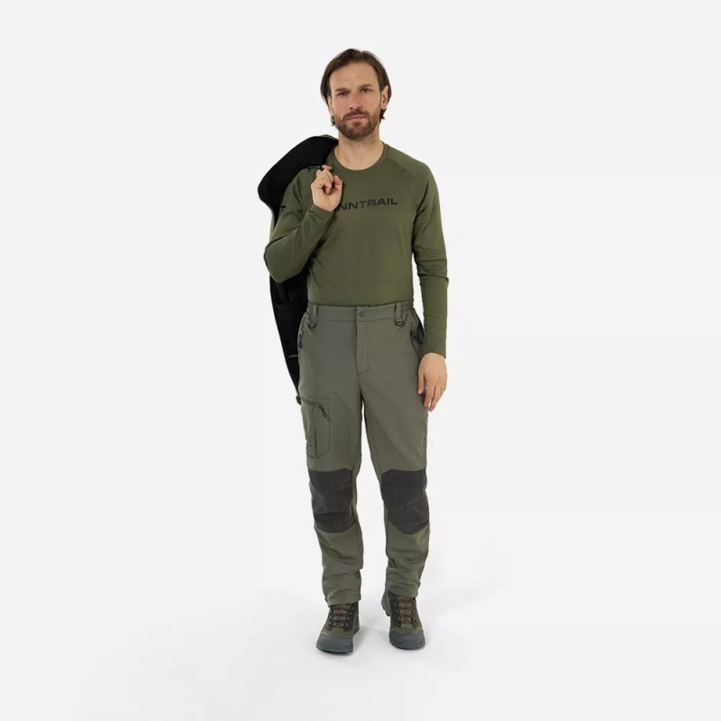 Брюки мужские Finntrail Tactic 4609 Khaki, ткань Софтшелл, хаки, размер 58-60 (XXL), 185-195 см
