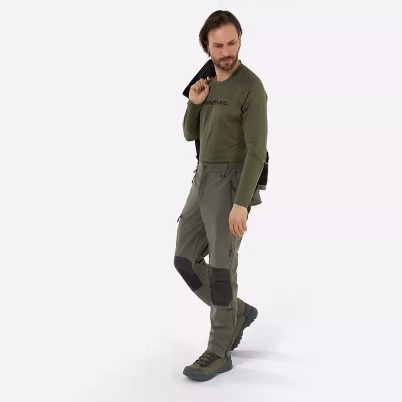 Брюки мужские Finntrail Tactic 4609 Khaki, ткань Софтшелл, хаки, размер 62-64 (XXXL), 190-200 см