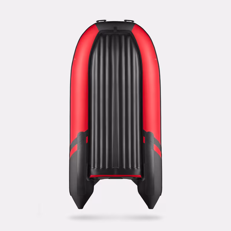 Надувная лодка ПВХ Gladiator E380S, НДНД, красный/черный