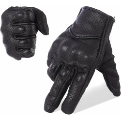 Мотоперчатки Icon Pursuit Gloves, кожа, черный, размер M (с перфорацией)