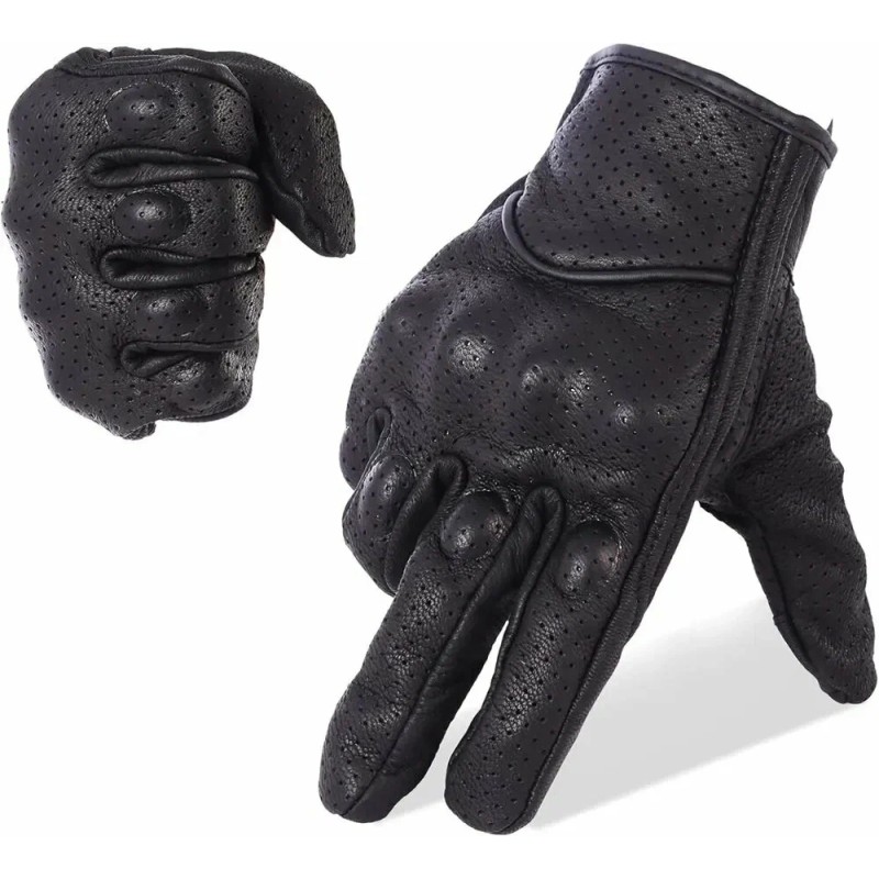 Мотоперчатки Icon Pursuit Gloves, кожа, черный, размер M (с перфорацией)