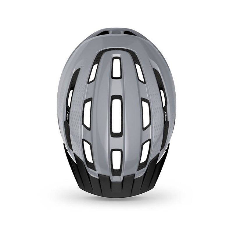 Велошлем Met Downtown, серый/черный, размер M-L, 58-61 см