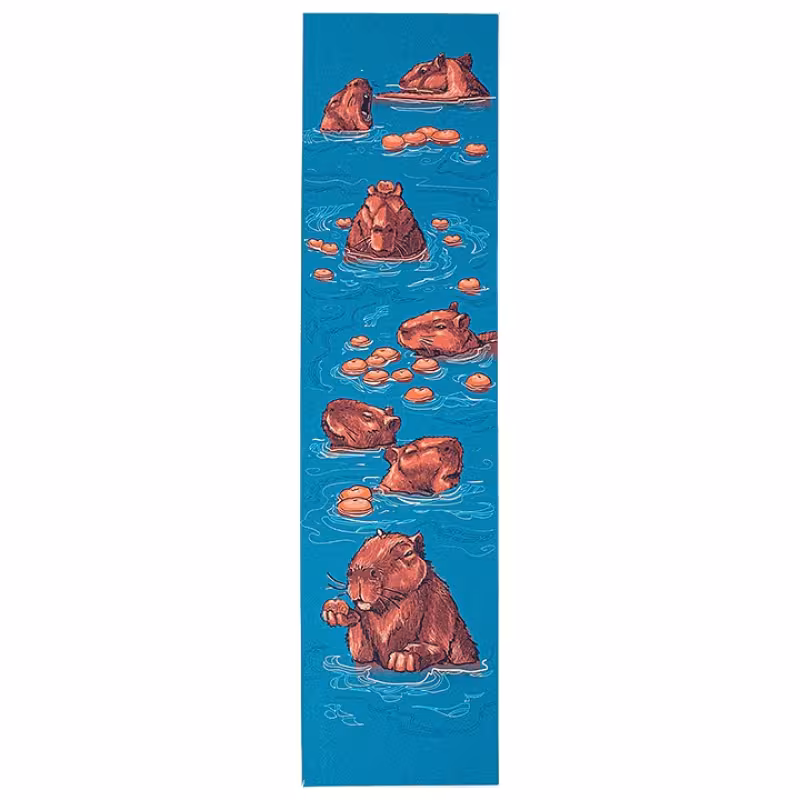 Шкурка (наклейка на деку) Tech Team Kapibara blue NN011727 для трюкового самоката