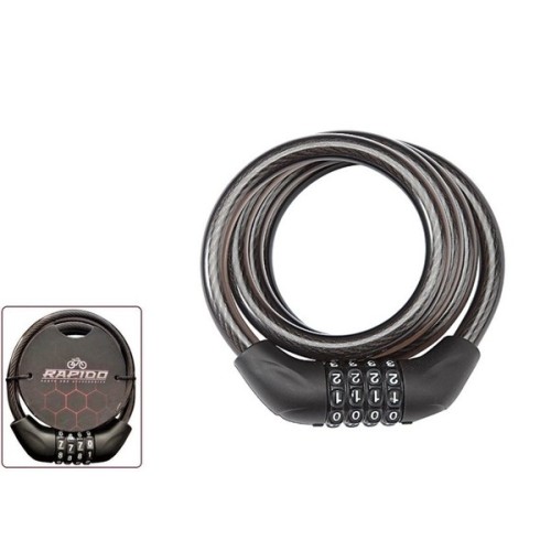 Замок противоугонный Rapida УТ00028266, 10/1500 мм, черный