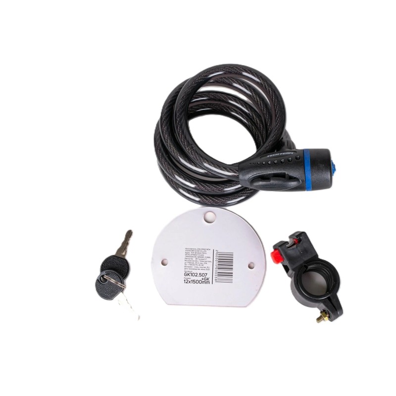 Замок противоугонный Rapido GK102.507, 12/1200 мм, черный