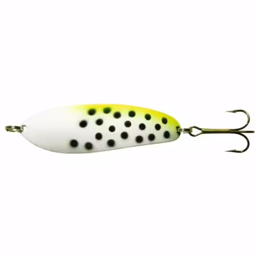 Блесна колеблющаяся Kuusamo Taimen W/Ye/BL-S, 75 мм, 25 г