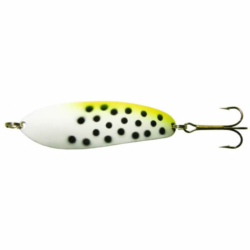 Блесна колеблющаяся Kuusamo Taimen W/Ye/BL-S, 75 мм, 25 г