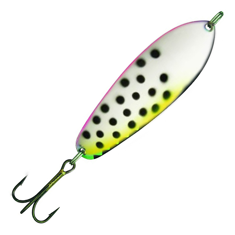 Блесна колеблющаяся Kuusamo Taimen W/Ye/BL-S, 75 мм, 25 г