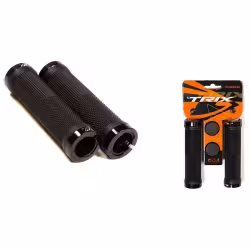 Грипсы велосипедные Trix HL-G201-BLACK-BLACK, 130 мм, черный