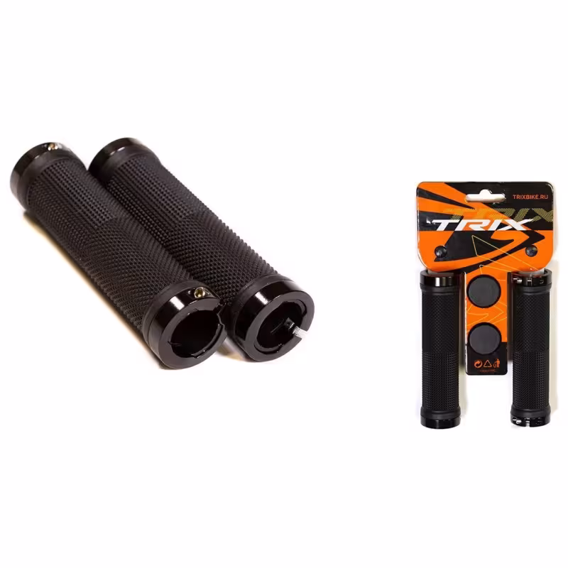 Грипсы велосипедные Trix HL-G201-BLACK-BLACK, 130 мм, черный